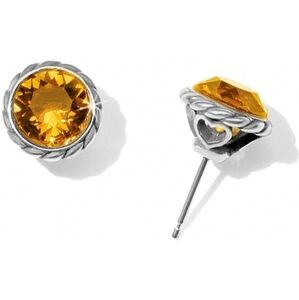 $34 NWTS! Brighton "IRIS" Stud Earrings In Topaz Swarovski Faceted Crystals!